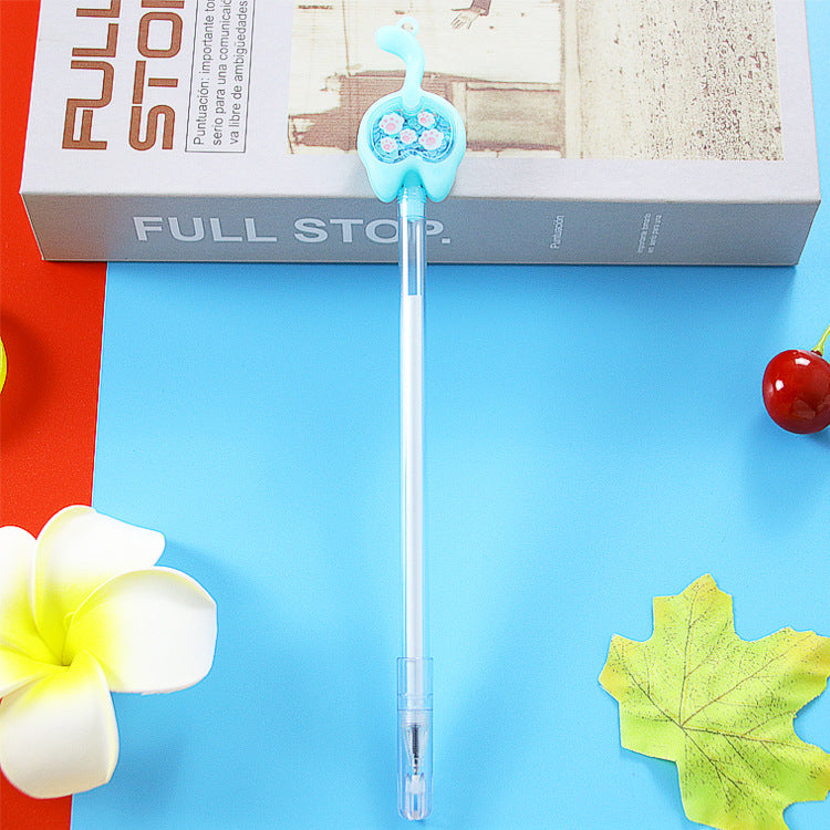 Bolígrafo de lentejuelas de gato de plástico al por mayor